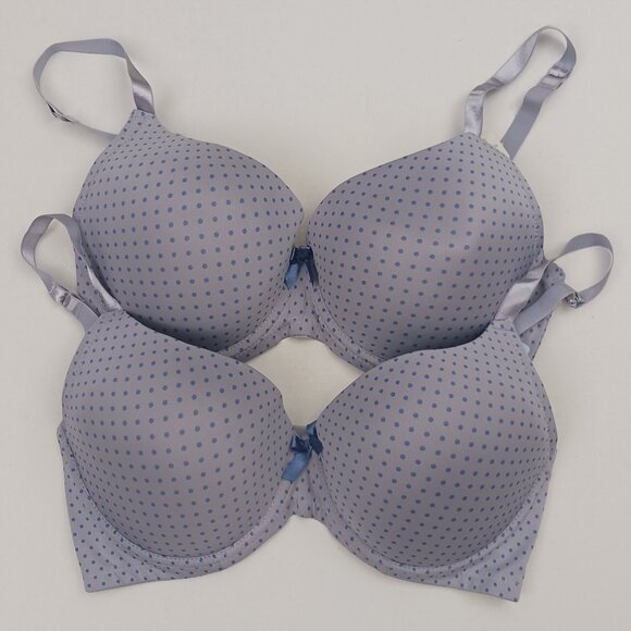 2 Pack Women's Full Coverage Plain Underwire Support Push Up Bra 38D Lilac - NWT - Picture 1 of 7